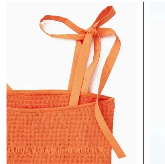 COS Tie Strap Smocked Dress - Picture 4 of 6